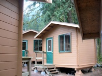 Micro sleeping cabins made by bavariancottages.com for the purpose of staff sleeping quarters